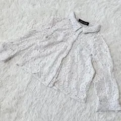 【c4579】CECIL McBEE ブラウス　レース　ホワイト　長袖