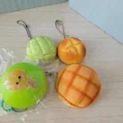パン スクイーズ ボールチェーン 4個セット