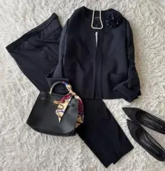 美品♡グリーンレーベル ツイードジャケット パンツセットアップ 3L〜4L