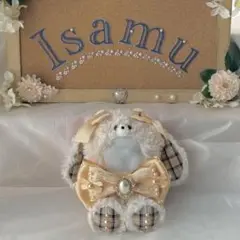 ぬい服 おすわり 10cm 着ぐるみ ベージュ 淡色 【はちみつミルクティー】