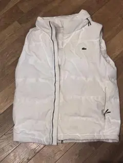 LACOSTE ホワイト ダウンベスト　swag