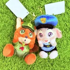ズートピア　ニック　ジュディ　ぬいぐるみキーチェーン　Kirame