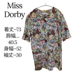 美品✨Miss Dorby 【8 】花柄 五分袖シャツ オシャレ ゴージャス
