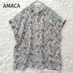 AMACA アマカ リバティ プリント柄 ブラウス 花柄 フレンチスリーブのサムネイル