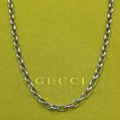 45cm】グッチ ボールチェーンのみ ネックレス 直径3mm シルバー 調整可