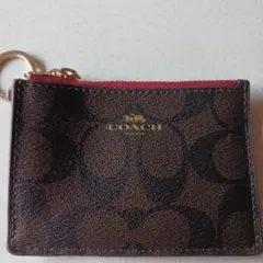 COACH パスケース・定期入れ ブラウン/ピンク