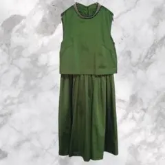 troisieme chaco【F】ノースリーブ ワンピース ドレス 膝丈のサムネイル