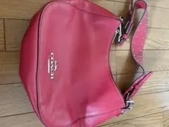 COACH レザーショルダーバッグ レッド