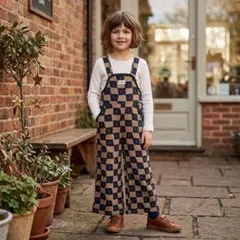 【新品】&mignonコットンサロペット ロンパース 120cm