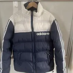 addidasアディダス ダウンジャケット XXLネイビー/ホワイト