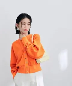 adam et rope アダムエロペ　キーネックスナップカーディガン