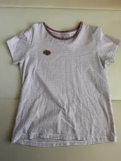 Denim Rose トイプードルマーク　ストライプ 半袖Tシャツ　Lサイズ