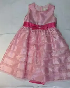 ピンクドレス 120サイズ ビーズ付き　アクセサリー付き