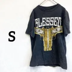 美品✨Tシャツ 【S】ダークグレー半袖 部屋着 ジム ロゴプリント カジュアル