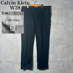 W38 大きいサイズ Calvin Klein コットンチノ 黒 BPM49