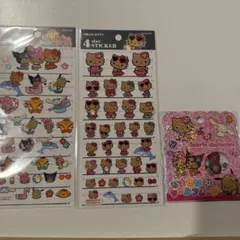 正規品　サンリオキャラクター おはじきシールフレーク 4サイズステッカー　３種