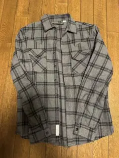 TETE HOMME ブラック　テットオム 長袖 ネルシャツ М 黒