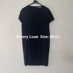 美品 【サイズ40(L)】 セオリーリュクス ワンピース 半袖 ネイビー
