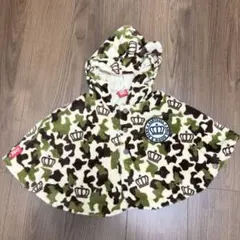 BABYDOLL 迷彩 ポンチョ ボア ケープ 防寒アウター