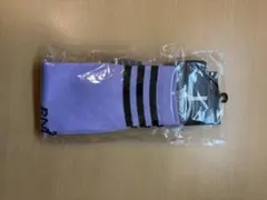 紫色 ストライプ サッカーソックス