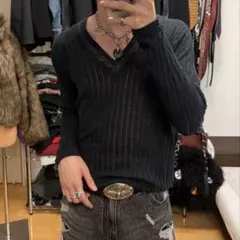 14th addiction 似 ロングボーダーニット お兄 ギャル グランジ - メルカリ