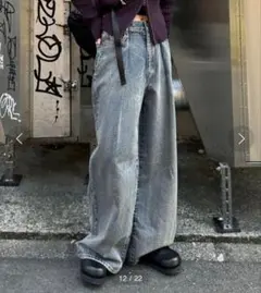 ジーナシス　タックデニムワイドパンツ 02 JEANASIS