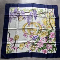 GUCCI ビンテージ大判スカーフ 花柄 インターロッキングG GUCCI ビンテージ大判スカーフ 花柄 インターロッキングG - メルカリ