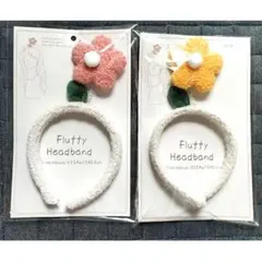 ▲2点セット 新品 セリア フラワー カチューシャ ヘッドバンド ピクミン風08