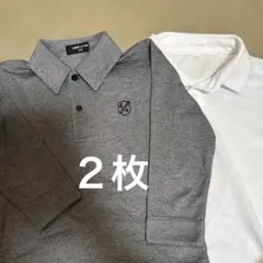 COMME CA ISM グレー ポロシャツと白のポロシャツ