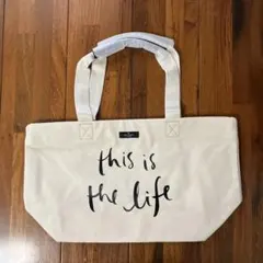 新品 kate spade new york 非売品キャンバス トート ノベルテ