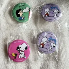 くら寿司 スヌーピー 缶バッジ 4個セット PEANUTS ビッくらポン