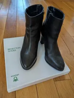 BENETTON ブラック ブーツ 39 サイズ