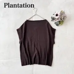 【プランテーション】 フレンチスリーブニット（M)カシミヤ シンプル カジュアル