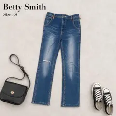 Betty Smith ベティスミス ブーツカットデニム フレア 日本製 Sのサムネイル