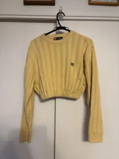 イエロークロップドセーター Mサイズ
