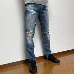 【AMERICAN EAGLE】アメリカンイーグル クラッシュ加工スキニーデニムのサムネイル
