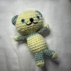 匿名配送　ハンドメイド　あみぐるみ　イエローブルー