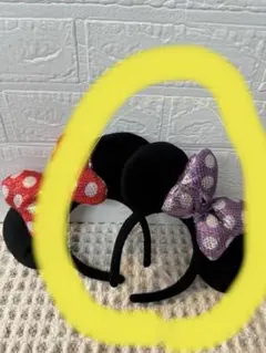 ディズニー ミニーマウス カチューシャ 紫