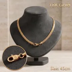 18K喜平ネックレス 45cm 5mm 刻印有 ミニマル メンズ レディース