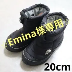 THE NORTH FACE ヌプシ ブラック　キッズブーツ 20cm