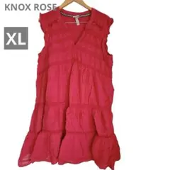 海外古着【KNOX ROSE 】✨赤　XL ワンピース