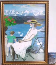 ヴィンテージ ジャン=ピエール・カシニョール 複製画 絵画 人物画 壁掛け ヴィンテージ ジャン=ピエール・カシニョール 複製画 絵画 人物