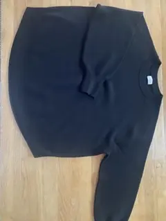 green label relaxing ブラックニット長袖