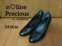 洋服の青山 n line Precious パンプス 黒 24.0cm 佐々木希のサムネイル