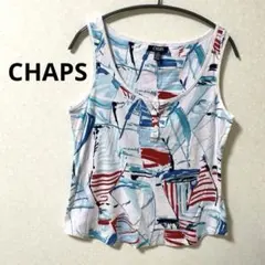 美品❤️CHAPS ノースリーブ トップス タンクトップ 派手 おしゃれ Lサイズ