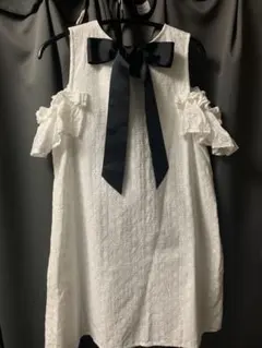 evelyn バックリボン オフショルワンピース