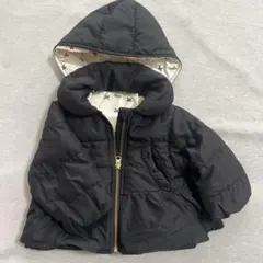 apres les cours 黒いフード付き中綿コート