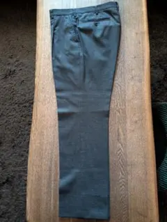 REGAL（リーガル） ダークグレー チェック柄 ワンタックスラックス ウール混