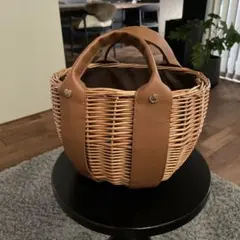かごバッグ バスケット ブラウン