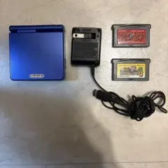 [動作確認済み]ゲームボーイアドバンスSP 青　充電器、カセット付き